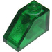 LEGO Transparent Green Slope 1 x 2 (45°) (3040)