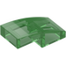 LEGO Transparent Grön Backe 1 x 2 Böjd (11477)