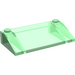 LEGO Transparant Groen Helling 3 x 6 (25°) met binnenmuren (3939 / 6208)