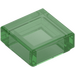 LEGO Transparent Green Tile 1 x 1 with Groove (3070)