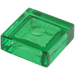 LEGO Transparentes Grün Fliese 1 x 1 mit Nut (3070 / 30039)