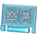 LEGO Transparent Light Blue Book Cover with Arc-Reactor and Iron Man Mask Sticker (24093)