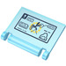 LEGO Transparent Light Blue Book Cover with Mosquito Image and Notes on Screen