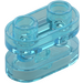 LEGO Transparent Light Blue Brick 1 x 2 Rounded with open Center (77808)