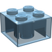 LEGO Bleu clair transparent Brique 2 x 2 (3003 / 6223)