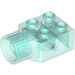LEGO Transparentes Hellblau Backstein 2 x 2 mit Loch und Rotation Joint Socket (48169 / 48370)