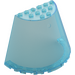 LEGO Transparent Light Blue Cone 5 x 10 x 6 Half Wall (3354 / 29096)