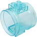 LEGO Transparant Lichtblauw Cilinder Tube Rechtdoor (49736)