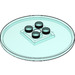 LEGO Transparentes Hellblau Dish 6 x 6 (Hohle Bolzen) (44375 / 45729)