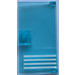 LEGO Transparentes Hellblau Tür 1 x 4 x 6 mit Stud Griff mit 4 Weiß Streifen at Unterseite Aufkleber (35290)