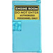 LEGO Transparent Light Blue Door 1 x 4 x 6 with Stud Handle with Engine Room Do not Enter Authorized Personnel only Sticker (35290)