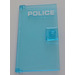 LEGO Transparent Light Blue Door 1 x 4 x 6 with Stud Handle with White &#039;POLICE&#039; Sticker (35290)