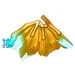 LEGO Transparant Lichtblauw Draak Vleugel met Marbled Pearl Gold