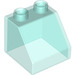 LEGO Transparant Lichtblauw Duplo Helling 2 x 2 x 1.5 (45°) (6474 / 67199)