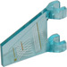 LEGO Transparent Light Blue Flag 2 x 2 Angled with Orange and White Lines (Left) Sticker without Flared Edge (44676)