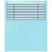 LEGO Transparent Light Blue Glass for Frame 1 x 6 x 6 with Slatted Blind Sticker (42509)