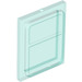 LEGO Transparant Lichtblauw Glas for Trein Deur met Lip aan alle kanten (35157)