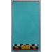 LEGO Transparant Lichtblauw Glas for Venster 1 x 4 x 6 met &#039;BIKE&#039; Aan Checkered Background Sticker (6202)