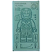 LEGO Transparant Lichtblauw Glas for Venster 1 x 4 x 6 met Iron Man &#039;Brand ARMOR BLAZER&#039; Sticker (6202)