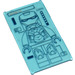 LEGO Bleu clair transparent Verre for Fenêtre 1 x 4 x 6 avec Iron Man Outline Autocollant (6202)