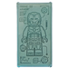 LEGO Transparant Lichtblauw Glas for Venster 1 x 4 x 6 met Iron Man &#039;PRIME -20 ARMOR&#039; Sticker (6202)