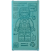 LEGO Transparent Light Blue Glass for Window 1 x 4 x 6 with Iron Man &#039;WAR MACHINE PROTO -20&#039; Sticker (6202)