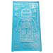 LEGO Transparant Lichtblauw Glas for Venster 1 x 4 x 6 met &#039;MARK V Koffer&#039; Sticker (6202)