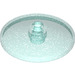 LEGO Transparent Light Blue Glitter Dish 4 x 4 (Open Stud) (35394)