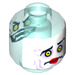LEGO Transparent Light Blue Jestro Minifigure Head (Recessed Solid Stud) (3626 / 28827)