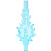 LEGO Azzurro trasparente Grande Flames con Barra su Both Ends