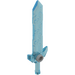 LEGO Transparent Light Blue Nexo Knights Sword with Medium Stone Gray (24108)