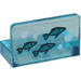 LEGO Transparentes Hellblau Panel 1 x 2 x 1 mit Fisch Swimming Recht und Weiß Bubbles Aufkleber mit abgerundeten Ecken (4865)