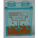 LEGO Transparant Lichtblauw Paneel 1 x 2 x 2 met &#039;LOADING&#039; en Pijl Sticker met zijsteunen, holle noppen (6268)