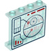 LEGO Transparant Lichtblauw Paneel 1 x 4 x 3 met Death Star plans met zijsteunen, holle noppen (35323 / 47260)
