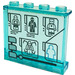 LEGO Transparent Light Blue Panel 1 x 4 x 3 with Displays, Spider-man Suits Sticker with Side Supports, Hollow Studs (35323)