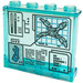 LEGO Transparent Light Blue Panel 1 x 4 x 3 with Displays, &#039;X4&#039;, Arm Mechanical Sticker with Side Supports, Hollow Studs (35323)