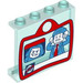 LEGO Transparant Lichtblauw Paneel 1 x 4 x 3 met Distressed Man met zijsteunen, holle noppen (35323 / 106855)