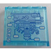 LEGO Transparent Light Blue Panel 1 x 4 x 3 with Drawing of the City of Lanterns Sticker with Side Supports, Hollow Studs (35323)