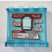 LEGO Transparent Light Blue Panel 1 x 4 x 3 with &#039;ICE SAMPLE ANALYSIS&#039; and Statistics Display Sticker with Side Supports, Hollow Studs (35323)