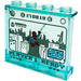 LEGO Transparentes Hellblau Panel 1 x 4 x 3 mit Spider-man, &#039;PLAYER 1 READY&#039;, 170819, Map Aufkleber mit Seitenstützen, Hohlbolzen (35323)