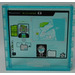 LEGO Transparent Light Blue Panel 1 x 6 x 5 with &#039;AGENT PHOENIX&#039;, &#039;SUSPECT&#039;, Map, Computer Screen and Keyboard Sticker (59349)