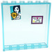 LEGO Transparent Light Blue Panel 1 x 6 x 5 with Girl holding trophy Sticker (59349)