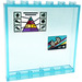 LEGO Transparent Light Blue Panel 1 x 6 x 5 with Pyramid and dumbbells Sticker (59349)