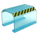 LEGO Bleu clair transparent Panneau 6 x 8 x 4 Fuselage avec Hazard Rayures Autocollant (42604)