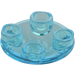 LEGO Transparent Light Blue Plate 2 x 2 Round with Rounded Bottom (2654 / 28558)