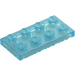LEGO Bleu Clair Transparent Plaque 2 x 4 (3020)