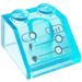 LEGO Transparent Light Blue Slope 2 x 2 (45°) with Lighting Bolt, Shield, Signal, Buttons Sticker (3039)