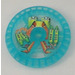 LEGO Transparent Light Blue Technic Disk 5 x 5 with Crab with Toxic (32357)