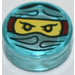 LEGO Transparent Light Blue Tile 1 x 1 Round with Ninjago Trapped Nya (35380)