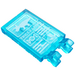 LEGO Bleu clair transparent Tuile 2 x 3 avec Horizontal Clips avec Dinosaure &#039;TRICERATOPS&#039; Autocollant (Pinces épaisses ouvertes en «O») (30350)